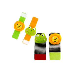 BabyjemWrist&FootRattleFrogLion