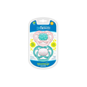 Dr.-Brown'sAdvantageBabyPacifiers,-6-18-MonthPink2Count
