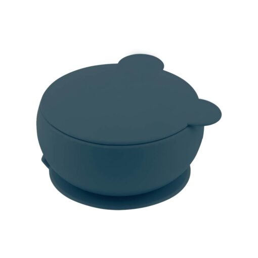 Minikoioi Bowly Stay-Put Suction Bowl with Lid - Deep Blue Minikoioi Bowly Stay-Put Suction Bowl with Lid - Deep Blue