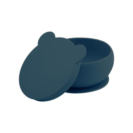 Minikoioi Bowly Stay-Put Suction Bowl with Lid - Deep Blue Minikoioi Bowly Stay-Put Suction Bowl with Lid - Deep Blue