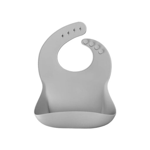 BasicBib-PowderGray Minikoioi Basics Bib - Powder Gray