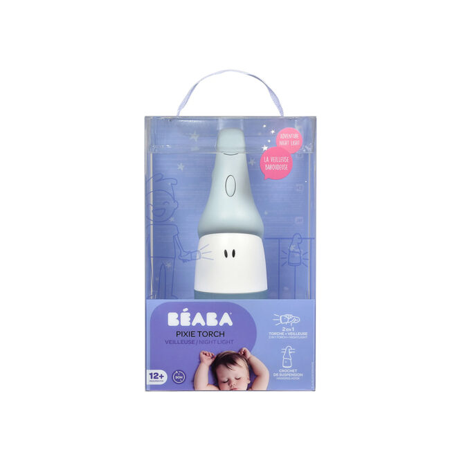 Beaba Pixie Torch 2-in-1 Movable Night Light - Pearl Blue