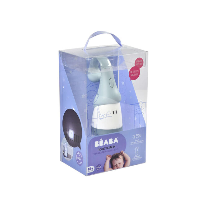 Beaba Pixie Torch 2-in-1 Movable Night Light - Pearl Blue