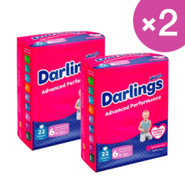 Darlings Extra Maxi Plus Size 6 (18-30kg) 44 Diapers - Pack of 2