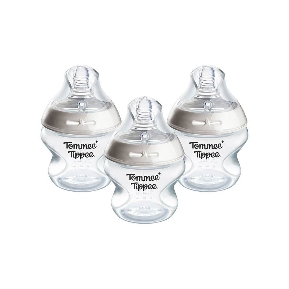 Tommee Tippee Closer to Nature Plastic Baby Bottles (0m+) 150ml - 3 Pack