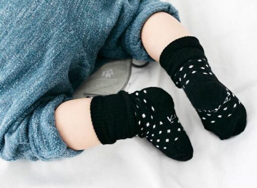 KipKep Bio Stay-on-Socks Black & White Dots - 2 Pairs KipKep Bio Stay-on-Socks Black & White Dots - 2 Pairs