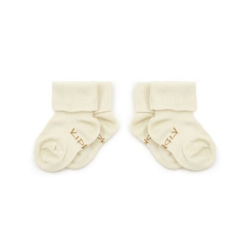 KipKep Bio Cotton Stay-on-Socks Off White - 2 Pairs