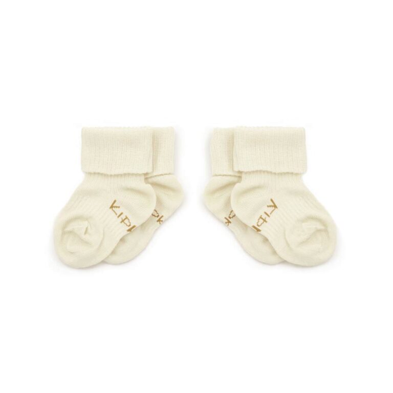 KipKep Bio Cotton Stay-on-Socks Off White - 2 Pairs