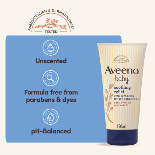 Aveeno-Baby-Soothing-Relief-Emollient-Cream-Unscented-150ml3 Aveeno Baby Soothing Relief Emollient Cream Unscented 150ml