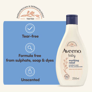 Aveeno Baby Soothing Relief Emollient Wash Unscented 250ml