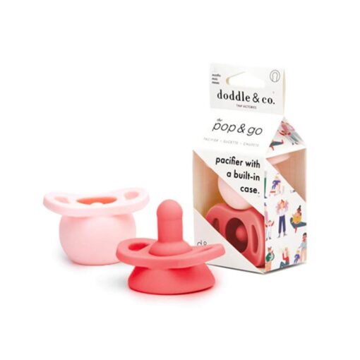 Pop-&-Go-Pacifier-BlushPeach-0-3m-2-pcs Doddle & Co Pop & Go Pacifier – Blush/Peach (0-3m) 2 pcs