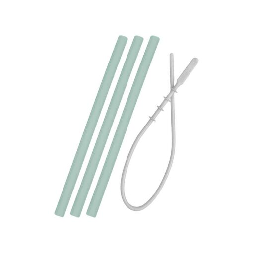 Minikoioi Flexi Straws & Brush - River Green - 3 Pcs