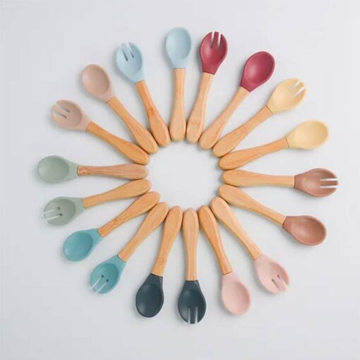 Dig-In-Spoon-Fork-Set Minikoioi Dig In Spoon & Fork with Bambo Handle