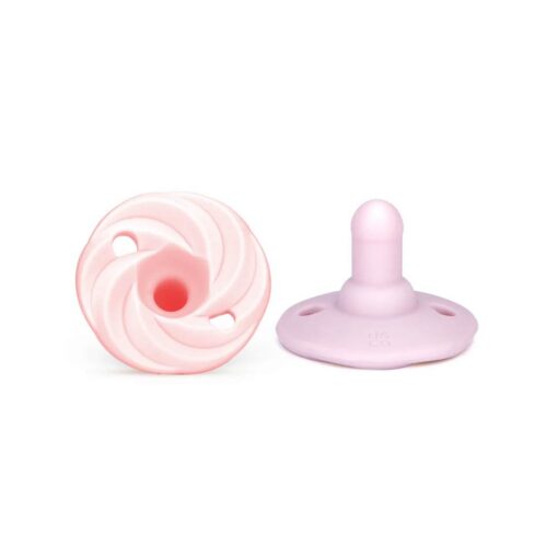 HollandPop-Pacifiers-Blush-Lilac Silicone Newborn Pacifiers
