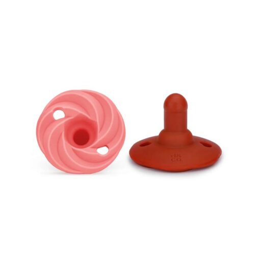 HollandPop-Pacifiers-Peach-Rust Doddle & Co Holland Pop Pacifier