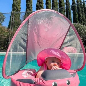 MambobabyChestFloatwithCanopywaterProofPink3