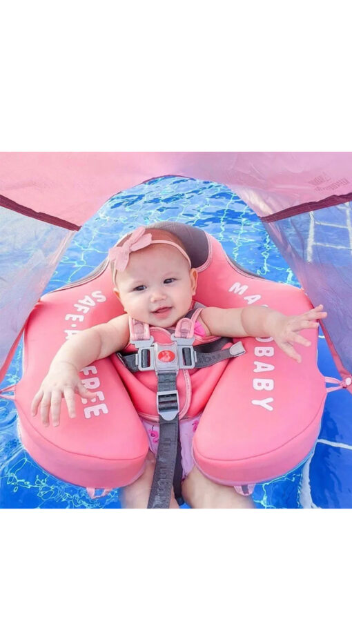 MambobabyChestFloatwithCanopywaterProofPink MambobabyChestFloatwithCanopywaterProofPink