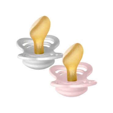 Bibs Couture Latex Pacifier - 2 Pcs, Haze/Blossom
