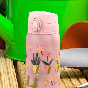 Ion8LeakProofSlimWaterBottleGardenDelight350ml
