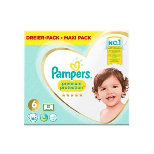 Pampers-Premium-Protection-Diapers-Size-6-(13+kg)---64-Diapers-Maxi-Pack