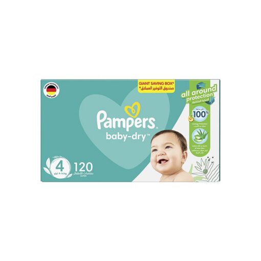 Pampers-Baby-Dry-Size-4-(9-14kg)---120-Diapers-Giant-Saving-Box Pampers-Baby-Dry-Size-4-(9-14kg)---120-Diapers-Giant-Saving-Box
