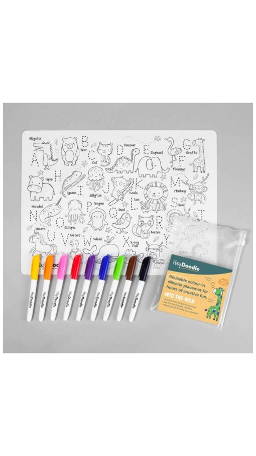 HeyDoodleColouringMatIntoTheWild HeyDoodleColouringMatIntoTheWild