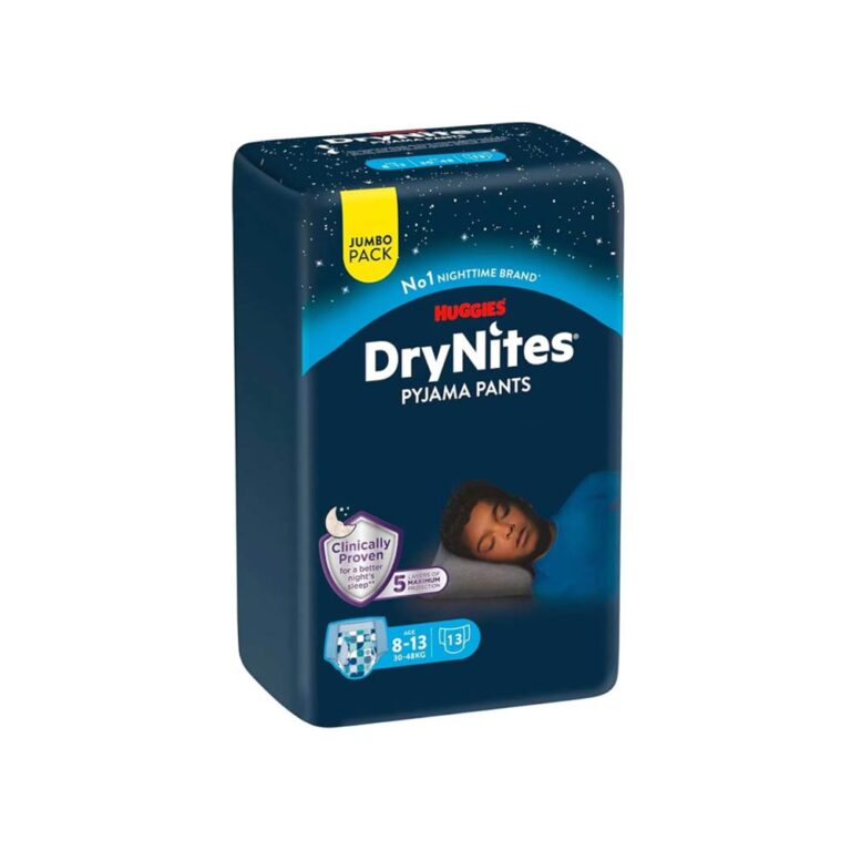 Huggies Drynites Pyjama Pants for Boys 8-13Yrs (30-48kg) - 13 Pcs Jumbo Pack