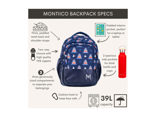 MontiicoBackpackShark MontiicoBackpackShark