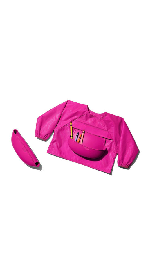 OxoTotSleevedRollUpBibTealPink2 OxoTotSleevedRollUpBibTealPink5