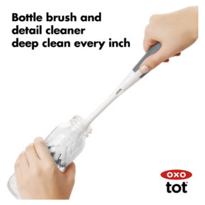 OxoDryingRackwithBottleBrushGray4