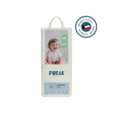 Pural Organic Cotton Diapers Size 6 (15-23kg) - 40 Diapers