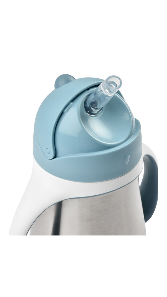 Beaba Stainless Steel Straw Cup (8m+) 250ml - Blue