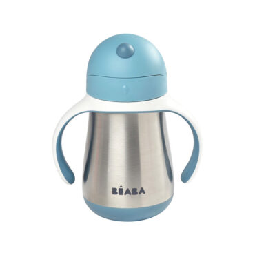 Beaba Stainless Steel Straw Cup (8m+) 250ml - Blue