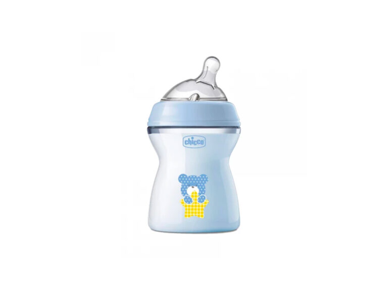 ChiccoNaturalMediumFlowFeedingBottleBlue