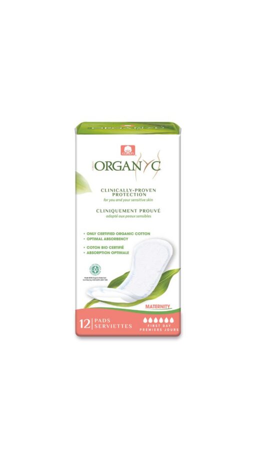 Organyc100%OrganicCottonMaternityPadsFirstDays12Pcs Organyc100%OrganicCottonMaternityPadsFirstDays12Pcs