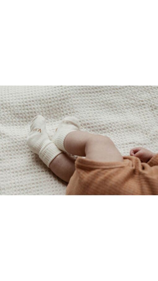 KipkepBioPrematureOffwhiteSocks KipKep Bio Cotton Stay-on-Socks Newborn & Premature Off White - 1 Pair