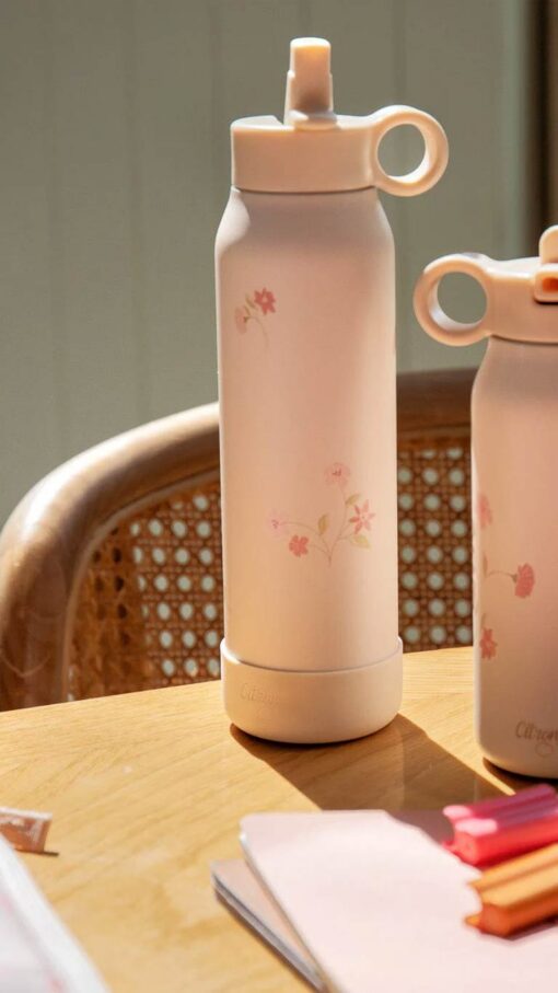 Citron-Stainless-Steel-Small-Water-Bottle-350ml-Flower5 Citron Stainless Steel Small Water Bottle (350ml) - Flower