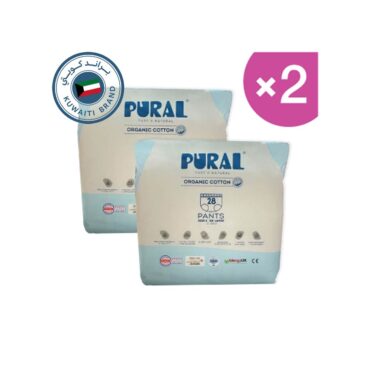 Pural Pure & Natural Organic Cotton Size 6 (15-23 kg) - XXL - 56 Pants | Pack of 2