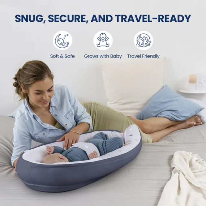 Doomoo Cocoon Blue Gray Baby Nest