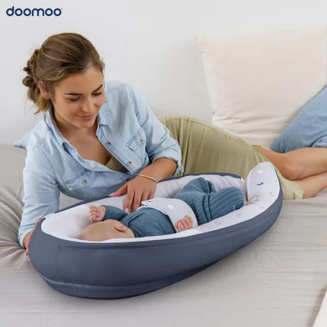 Doomoo Cocoon Blue Gray Baby Nest
