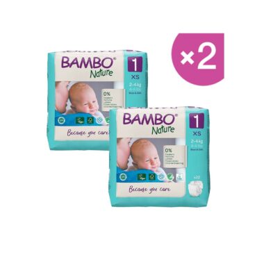 Bambo Nature Size 1 XS (2-4kg) - 44 Diapers Pack of 2