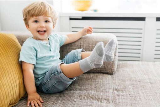 KipKep Anti-Slip Stay-on-Socks Ziggy Gray - 1 Pair KipKep Anti-Slip Stay-on-Socks Ziggy Gray - 1 Pair