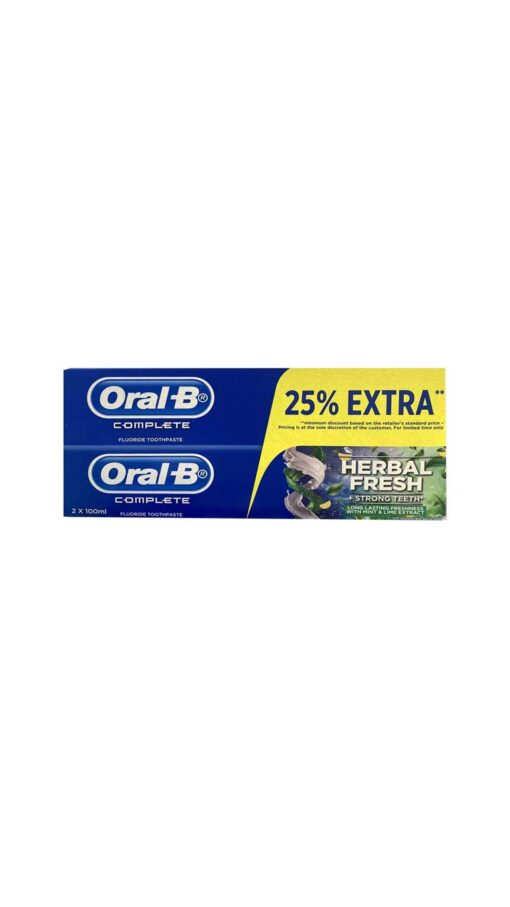 Oral-BCompleteFluorideToothpaste25%extraherbalfresh Oral-BCompleteFluorideToothpaste25%extraherbalfresh