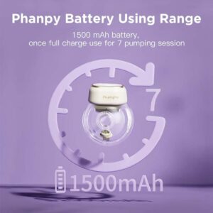 PhanpyEJOYPortableWearableElectricBreastPumpS25