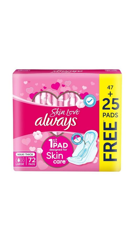 AlwaysSkinLoveMaxiThickLargeUnscented72-Pad AlwaysSkinLoveMaxiThickLargeUnscented72