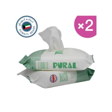 Pural Wipes 99.9% Water - 40 Wipes Pack of 2