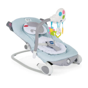 hicco Balloon B. Bouncer, Baby Rocking Chair For Relaxation with Music & Toy Bar, For babies 0m+ (Grey)