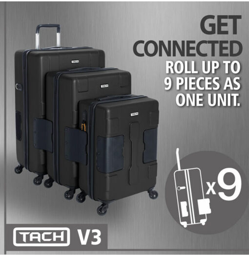 TACH V3 Connectable Luggage Bag Set of 3 TACH V3 Connectable Luggage Bag Set of 3