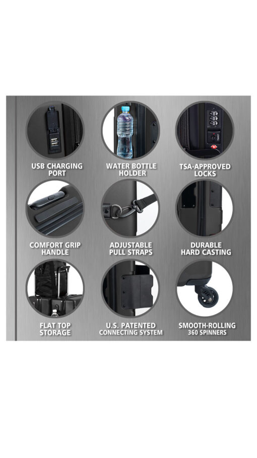 TachLuggageSuitcaseBalck3 TachLuggageSuitcaseBalck5