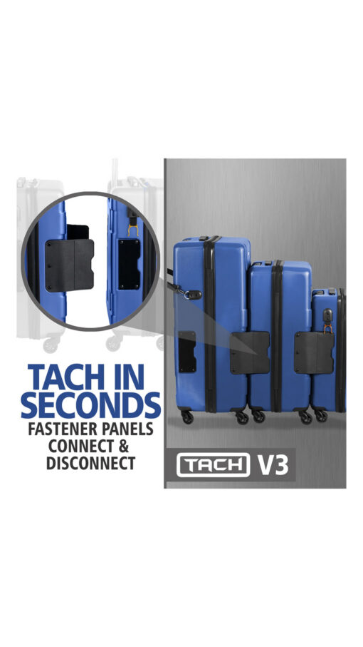 TachLuggageSuitcaseBlue1 Tach V3 Connectable Luggage Bag Set of 3 - Midnight Blue